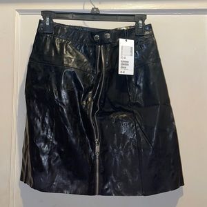Black Leather Mini Skirt